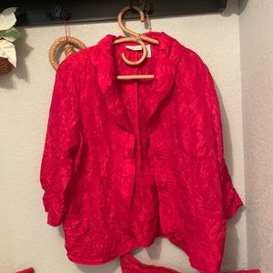 Chicos Red blazer, quarter sleeves